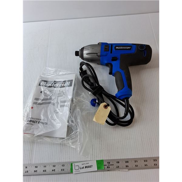 Mastercraft Corded Impact Drill-Powers On