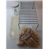 Image 3 : Cooling Rack, (3) Vintage Ice Cream Pails & (2) Lids, Bag of Wooden Clothespins, Misc.
