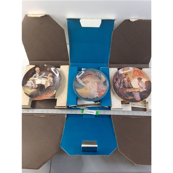 (3) Decorative Plates. (2) Bradford Exchange