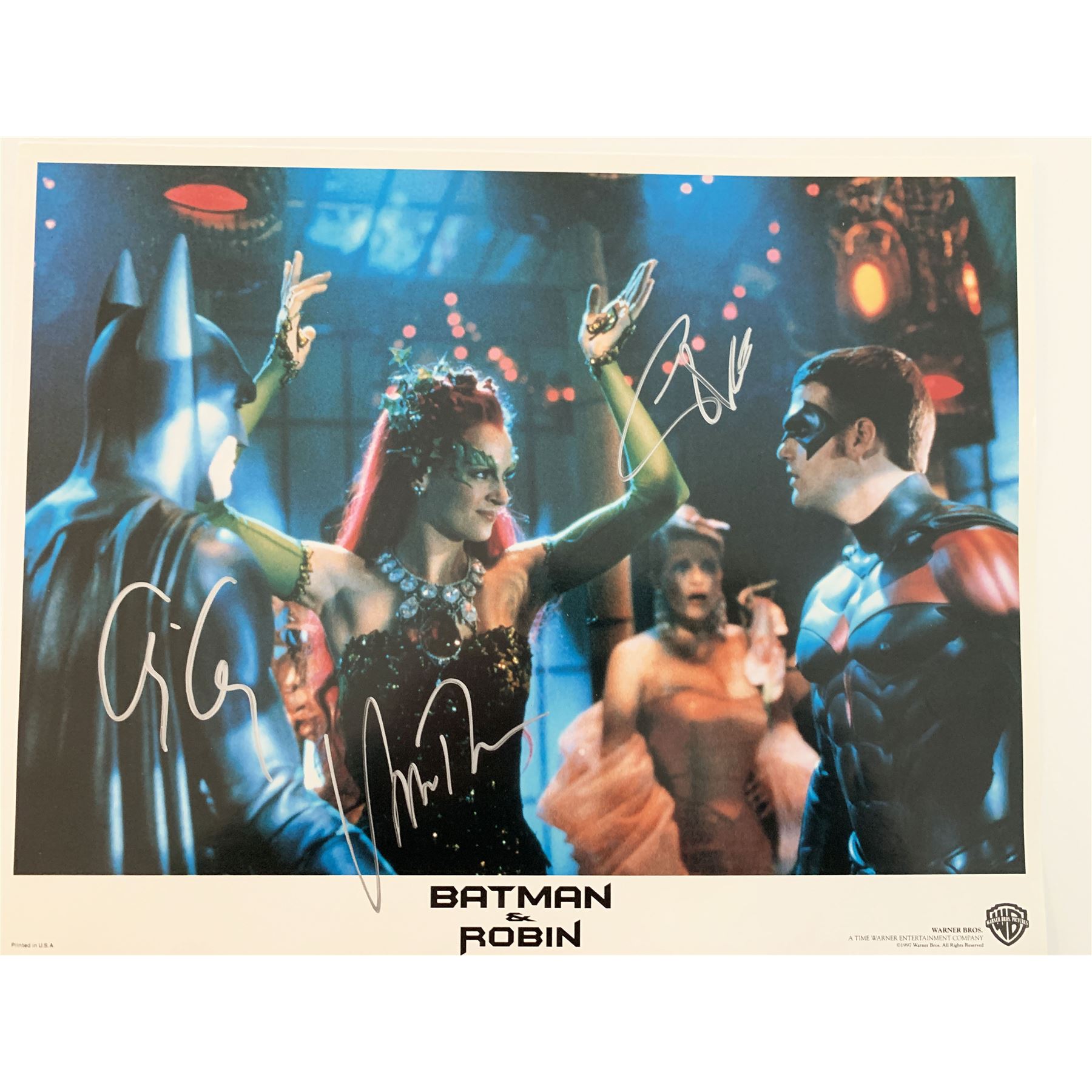 BATMAN AND ROBIN Signed Autographed Photo movie scene COA Hologram main image 1