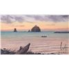 Image 1 : John M. Zupan (1941-1998) framed original watercolour painting titled "Sunset At La Push" 9" X 15"