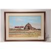 Image 2 : John M. Zupan (1941-1998) framed original watercolour painting titled "Farm Near Winterburn", 13 1/2