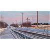 Image 1 : John M. Zupan (1941-1998) framed original watercolour painting titled "Railway Crossing with Last Ev