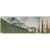 Image 1 : No artist seen, framed original watercolour mountainscape, from the estate of John M. Zupan, 4 1/2" 