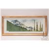 Image 2 : No artist seen, framed original watercolour mountainscape, from the estate of John M. Zupan, 4 1/2" 
