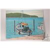 Image 2 : John M. Zupan (1941-1998) unframed acrylicl on board painting of the fishing boat Chilkat off the co