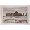 Image 2 : John M. Zupan (1941-1998) unframed original watercolour painting of a coastline, artist signed 10" X