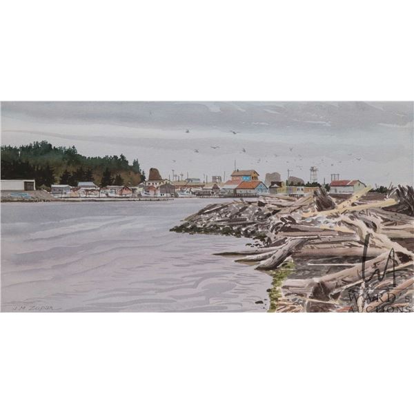 John M. Zupan (1941-1998) unframed original watercolour painting, titled on verson "La Push, Wash." 