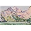 Image 1 : John M. Zupan (1941-1998) unframed original watercolour painting, titled "Mt. Whitehorn and Kinney L