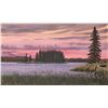 Image 1 : John M. Zupan (1941-1998) unframed original watercolour of a serene lake scene, artist signed 10 1/2