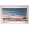 Image 2 : John M. Zupan (1941-1998) unframed original watercolour painting, titled on verso "Jet Landing at Ed