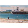 Image 1 : John M. Zupan (1941-1998) unframed original watercolour painting, titled on verso "Bulk Carrier in C