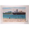 Image 2 : John M. Zupan (1941-1998) unframed original watercolour painting, titled on verso "Bulk Carrier in C