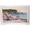 Image 2 : John M. Zupan (1941-1998) unframed original watercolour painting of a shoreline beach, artist signed
