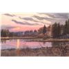 Image 1 : John M. Zupan (1941-1998) unframed original watercolour painting, titled on verso " Autumn Sunset at