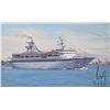 Image 1 : John M. Zupan (1941-1998) unframed original watercolour painting of the Royal Caribbean Sun Viking c