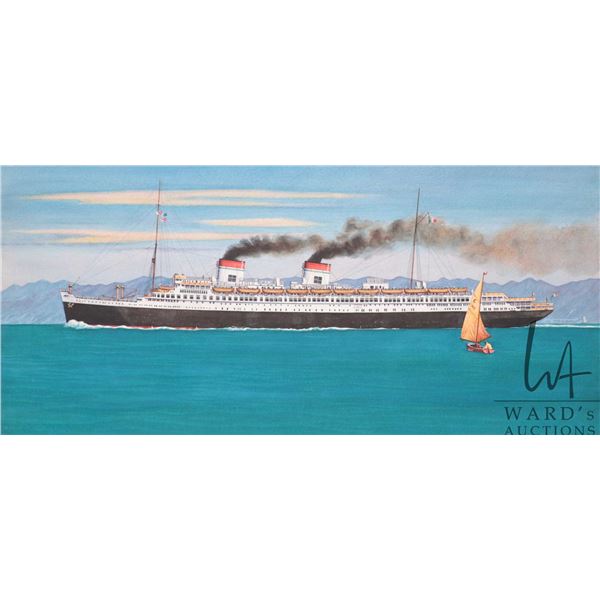 Jean Morie Zupan (John M. Zupan 1941-1998) unframed original watercolour painting, titled "Rex", sig