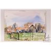 Image 2 : Jerry Heine unframed original watercolour painting, titled on verso " Ottawa Farm # 2" 9" X 12"