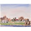 Image 1 : Jerry Heine unframed original watercolour painting, titled on verso " #1 Rideau River", 9" X 12"