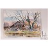 Image 2 : Jerry Heine unframed original watercolour painting, titled on verso " Ottowa Farm #1", 9" X 12"