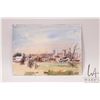 Image 2 : Jerry Heine unframed original watercolour of a landscape with building, 9" X 12"