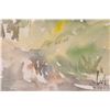 Image 3 : Jerry Heine unframed original watercolour painting of a mountain and road scene, 10" X 14"