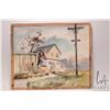 Image 2 : Jerry Heine unframed original watercolour painting of a village home, 14" X 17"