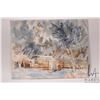 Image 2 : Jerry Heine unframed original watercolour painting of a lake scene, 13" X 17"