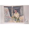 Image 2 : Jerry Heine unframed original watercolour painting of a farmer sitting in his barn, 18" X 21"