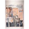 Image 1 : Jerry Heine unframed original watercolour painting of a gentleman taking a coffee break on the loadi