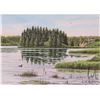 Image 1 : John M. Zupan (1941-1998) mat framed orignal watercolour painting, labelled on verso " Archer Island