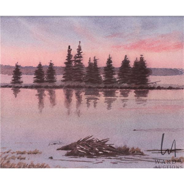 John M. Zupan (1941-1998) mat framed original watercolour painting, labelled on verso " Strawberry I