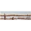 Image 1 : John M. Zupan (1941-1998) framed original watercolour painting of a snowy landscape, 4 1/2" X 15"