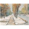 Image 1 : John M. Zupan (1941-1998) unframed original watercolour painting of a street scene, signed by artist