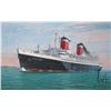Image 1 : John M. Zupan (1941-1998) unframed original watercolour painting of a steam ship marked United State