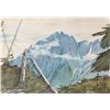 Image 1 : John M. Zupan (1941-1998) unframed original watercolour painting of a mountainscape, 14 1/2" X 21"
