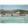 Image 1 : John M. Zupan (1941-1998) unframed acrylic on board painting of Hazelton paddle wheeler, 16" X 24"
