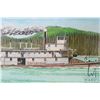 Image 8 : John M. Zupan (1941-1998) unframed acrylic on board painting of Hazelton paddle wheeler, 16" X 24"
