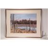 Image 2 : John M. Zupan (1941-1998) framed original watercolour painting of a fall lake scene, 15" X 20"