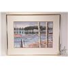 Image 2 : John M. Zupan (1941-1998) framed original watercolour painting of a winter lake scene with birch tre