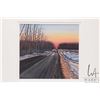 Image 1 : John M. Zupan (1941-1998) framed original watercolour painting, titled "Township Road at Dusk", 7" X