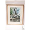 Image 2 : John M. Zupan (1941-1998) framed original watercolour painting of a waterfall, 11" X 14"