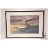 Image 2 : John M. Zupan (1941-1998) framed original watercolour painting, labelled "Canberra Departing From Va