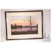 Image 2 : John M. Zupan (1941-1998) framed original watercolour painting, titled on verso " Sunset at Astotin 