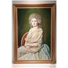 Image 2 : John M. Zupan (1941-1998) gilt framed acrylic on board portrait painting after a painting by Jacques