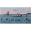 Image 1 : John M. Zupan (1941-1998) unframed original watercolour painting titled on verso "Knappton Tug and L