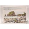 Image 2 : John M. Zupan (1941-1998) unframed original watercolour painting of a river shoreline, 10" X 13 1/2"