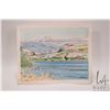 Image 2 : John M. Zupan (1941-1998) unframed original watercolour and ink painting of rolling hills beside a l