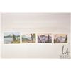 Image 1 : John M. Zupan (1941-1998) four original unframed watercolour paintings including "Above Rogers Pass"