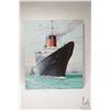 Image 2 : John M. Zupan (1941-1998) unsigned and unframed acrylic on board painting of the ship Normandie. Fro